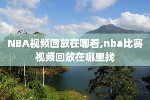 NBA视频回放在哪看,nba比赛视频回放在哪里找