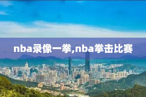 nba录像一拳,nba拳击比赛