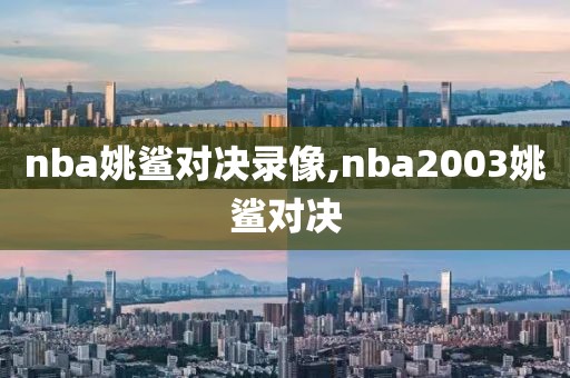 nba姚鲨对决录像,nba2003姚鲨对决