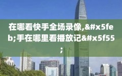 在哪看快手全场录像,快手在哪里看播放记录