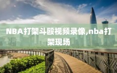 NBA打架斗殴视频录像,nba打架现场