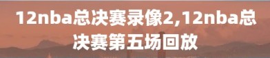 12nba总决赛录像2,12nba总决赛第五场回放