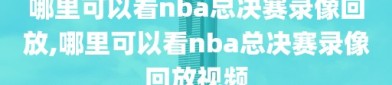 哪里可以看nba总决赛录像回放,哪里可以看nba总决赛录像回放视频