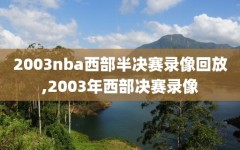 2003nba西部半决赛录像回放,2003年西部决赛录像