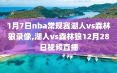 1月7日nba常规赛湖人vs森林狼录像,湖人vs森林狼12月28日视频直播