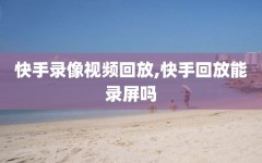 快手录像视频回放,快手回放能录屏吗