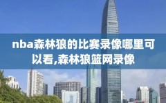 nba森林狼的比赛录像哪里可以看,森林狼篮网录像